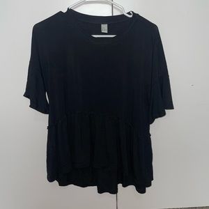 Amazon black flowy top. Size XL